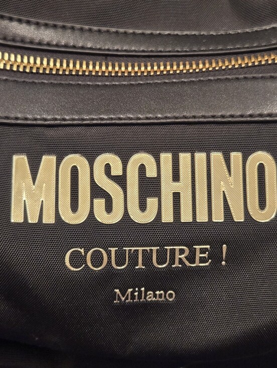 Moschino Black And Gold Mini Nylon Backpack Like New! main image 5